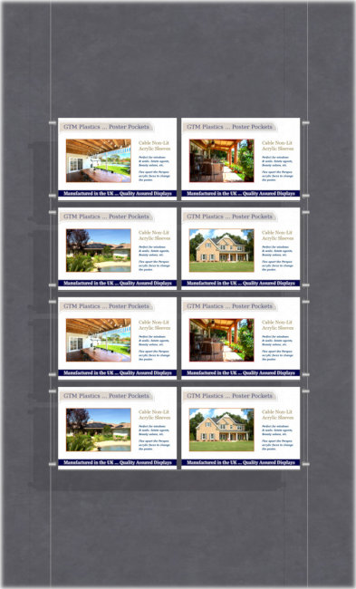 A4 Landscape double width poster display