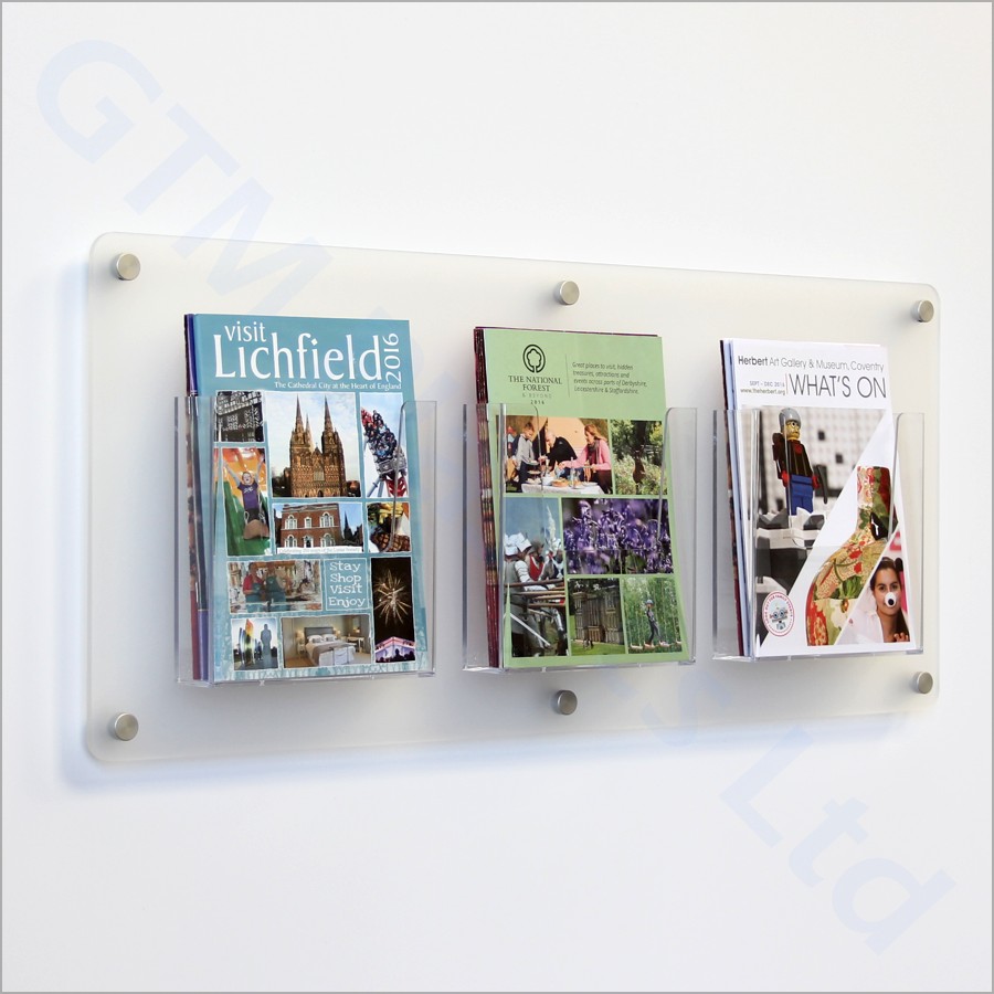 A5 Leaflet Dispensers 3x1 Wall Display