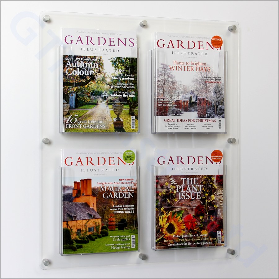 A4 Leaflet Dispensers 2x2 Wall Display