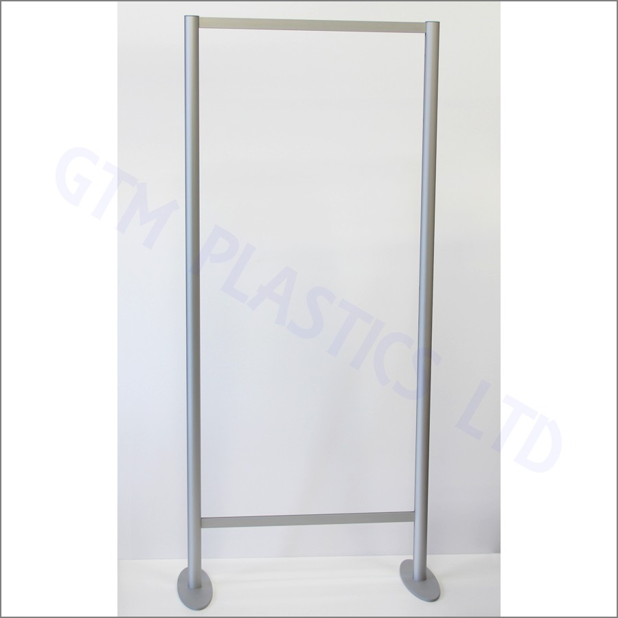 Floor standing aluminium frames
