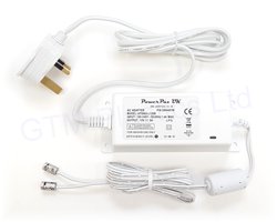Power supply with white body - unboxed revealing cables and connectors