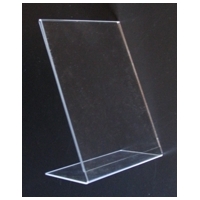 Sloping acrylic poster holder